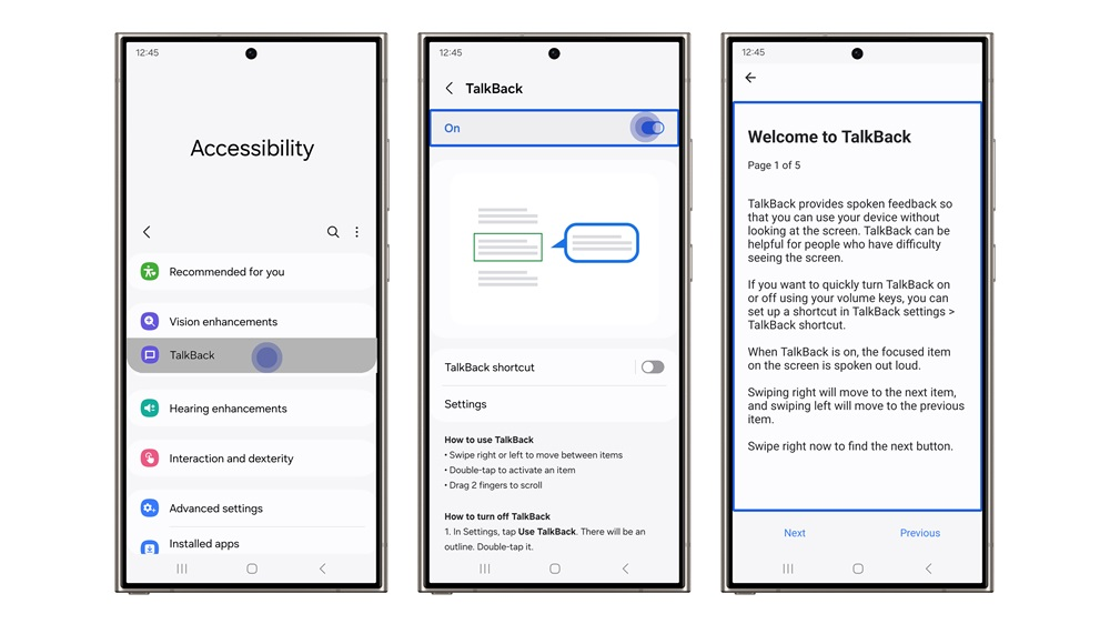 Galaxy Technologies Gains Accessible Communication image 58 TalkBack, commonly referred to as Voice Assistant