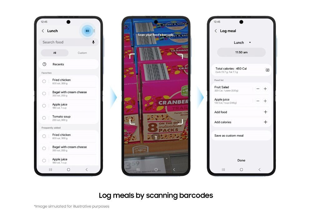 Samsung Health App: New Features For Easier Health Tracking image 24 2 Samsung Barcode Scanning