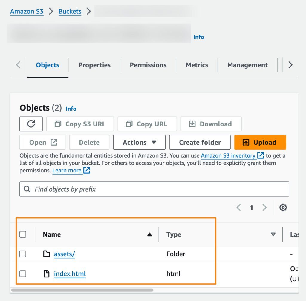 AWS Amplify Hosting Eases Amazon S3 Static Website Hosting image 4 2 the list of all the content in that S3 bucket