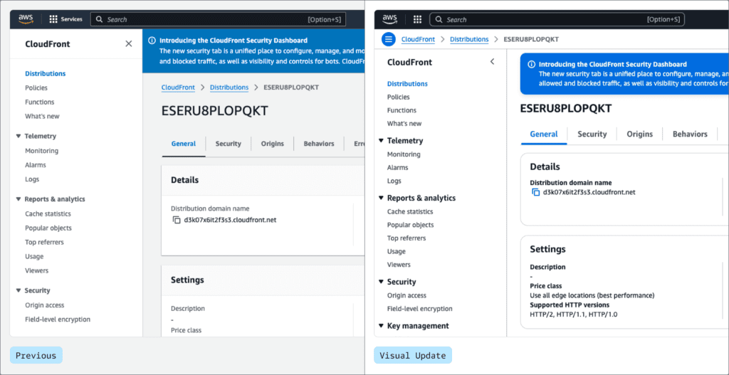 Improved readability visual update to AWS Management Console Improved readability visual update to AWS Management Console