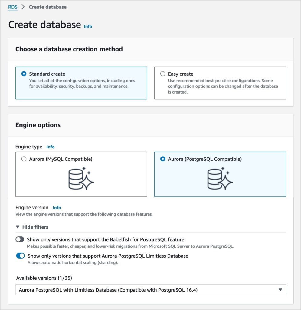 Establish a Cluster of Aurora PostgreSQL Limitless Databases Establish a Cluster of Aurora PostgreSQL Limitless Databases
