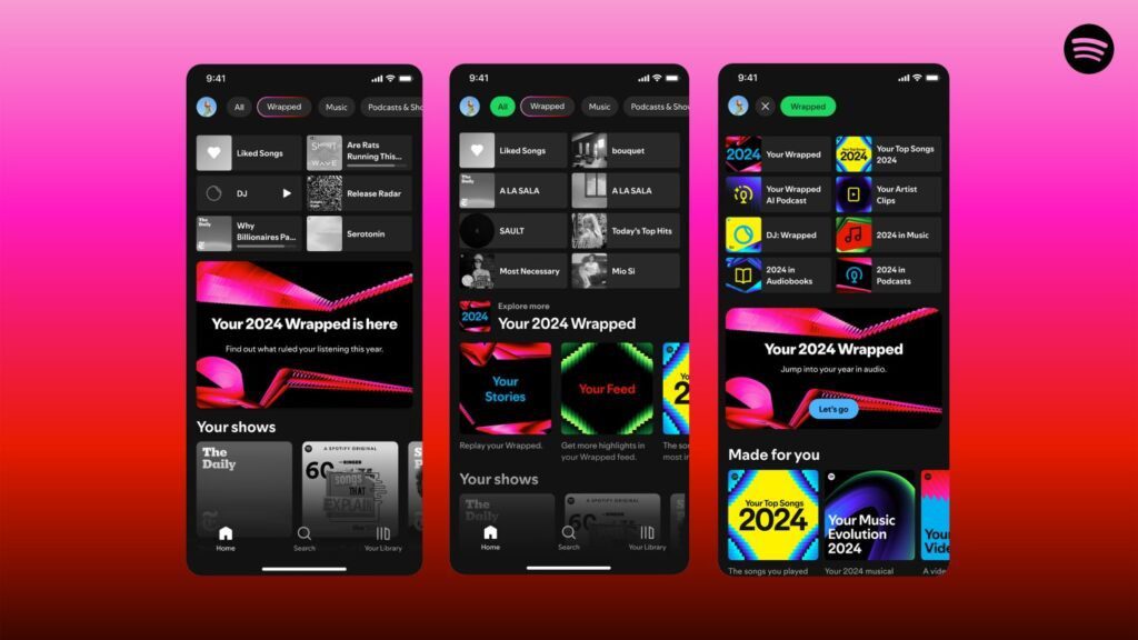 Spotify iOS or Android app to get your 2024 Wrapped. Spotify iOS or Android app to get your 2024 Wrapped